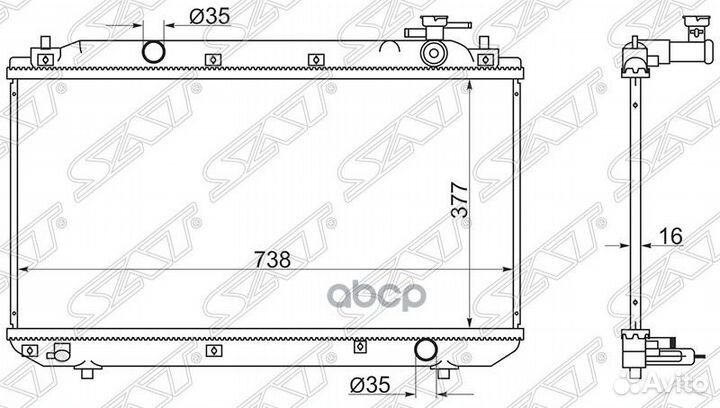 Радиатор Chery Tiggo T11 05-16 CH0001-1 Sat