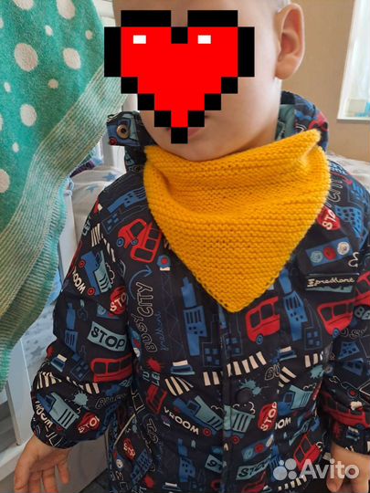 Ручная работа снуд детский, шарф