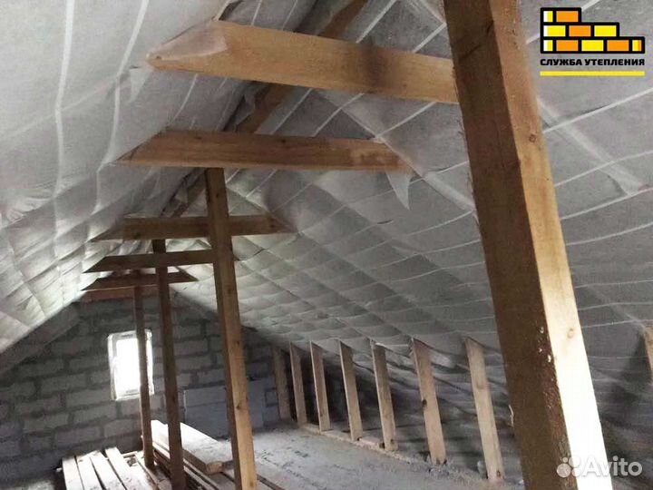 Утеплитель эковата для утепления мансарды (крыши)