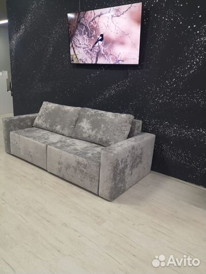 Диван раскладной Флоренция, 140х200, серый плюш