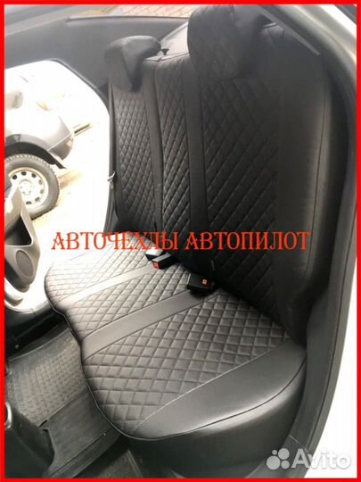 Чехлы Автопилот Kia Rio 3 Hb из экокожи чёрные