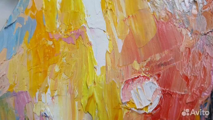 Картина маслом подсолнухи