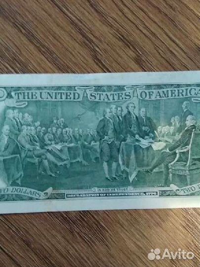 Купюра 2 доллара США