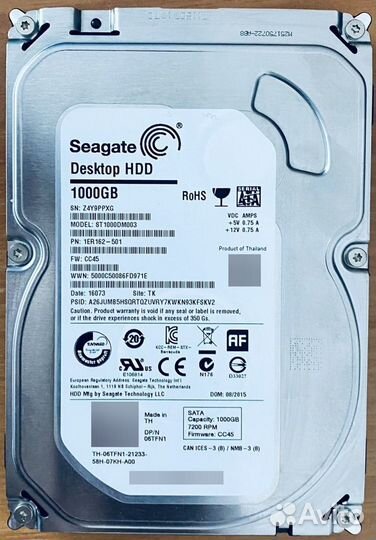 Жесткий диск SATA hdd 3.5 1000Gb 1Tb