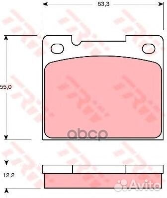 Колодки тормозные GDB1066 TRW