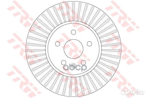 Диск торм. opel mokka 12 300мм перед. DF6629 TRW