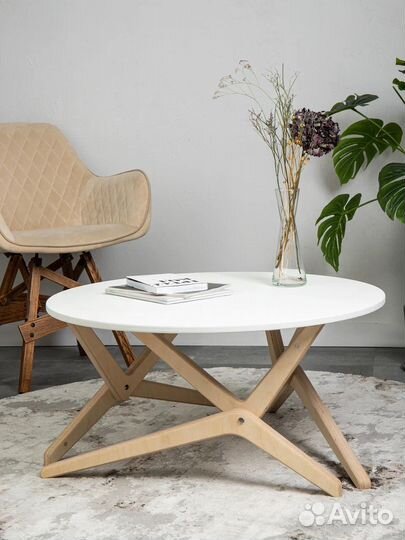 Стол журнальный круглый трансформер