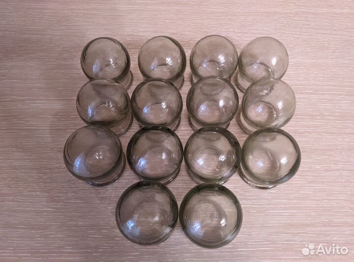 Медицинские банки стеклянные СССР 14 шт