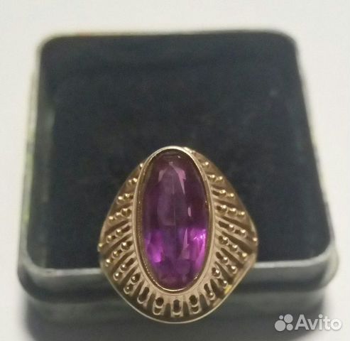 Кольцо с рубином 583 золото 1977 год СССР