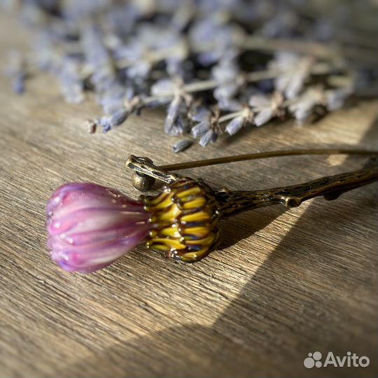 Брошь чертополох