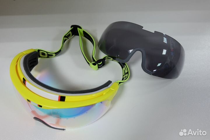 Маска-козырек casco Spirit Carbonic, neonyellow/ra