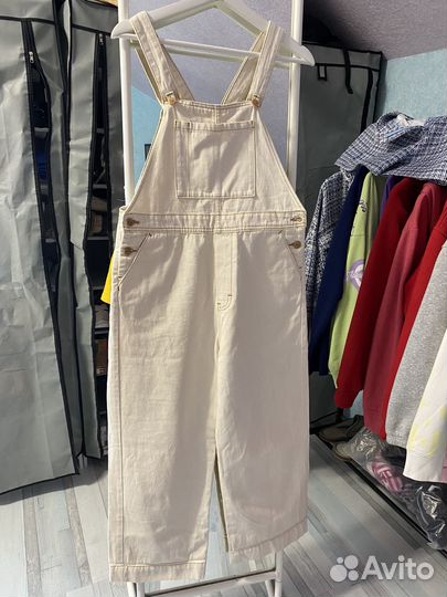 Комбинезон женский белый джинсовый