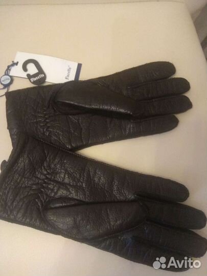 Новые перчатки зимние теплые кожаные