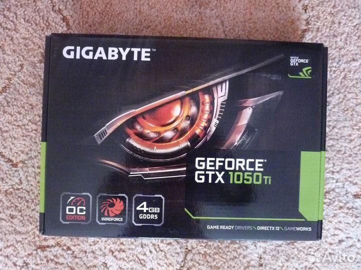 Видеокарта gigabyte GeForce GTX 1050 Ti OC 4GB