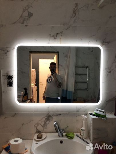 Зеркало в ванную с подсветкой и подогревом