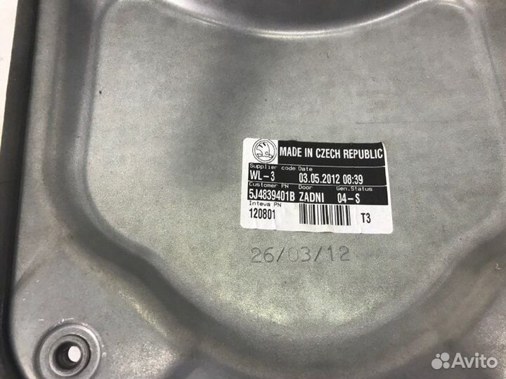 Стеклоподъемный механизм задний левый Skoda Fabia