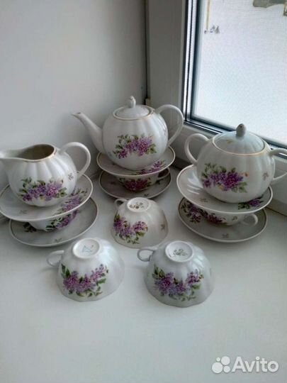 Фарфоровый сервис Сирень Дулево