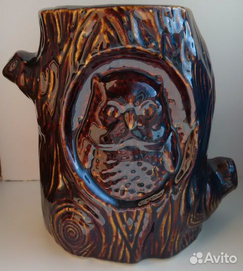 Ваза кашпо Сова керамика СССР