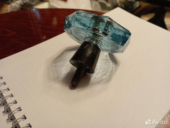 Старинная стеклянная дверная ручка СССР