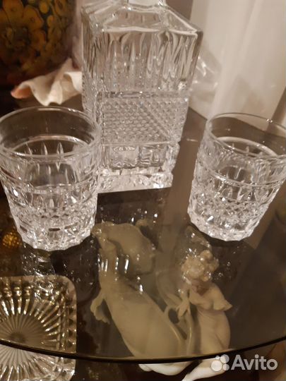 Графины, штоф для виски богемия