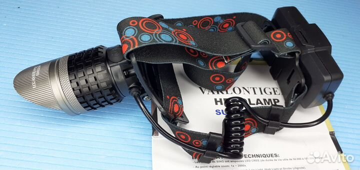 Армейский мощный фонарь с козырьком Cree xm-l T6