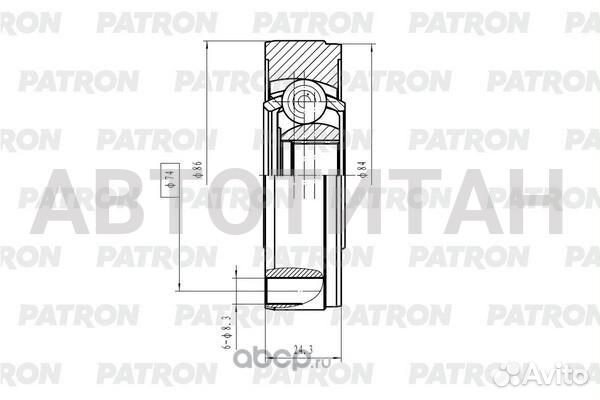 Шрус кард.вала 19x74 volvo S60/S80/V60/XC60/XC70 I