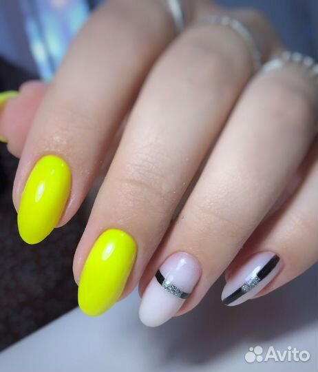 Маникюр укрепление гелем шеллак наращивание ногтей