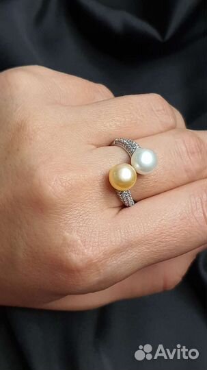 Серебряное кольцо с жемчугом