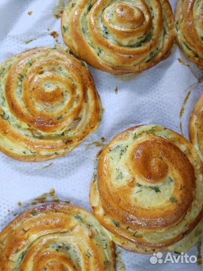 Булочка Улитка - С картофелем и курицей