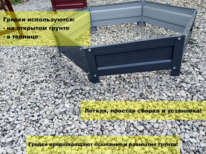 Грядки оцинкованные + полимерное покрытие