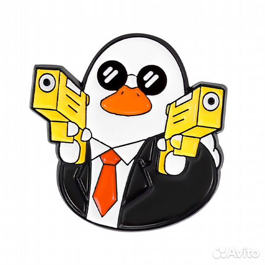 Значки смешные гуси металлические 3шт