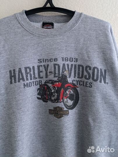 Серый свитшот Harley Davidson