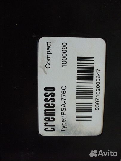 Кофемашина cremesso Compact Manual PSA-776C на зап