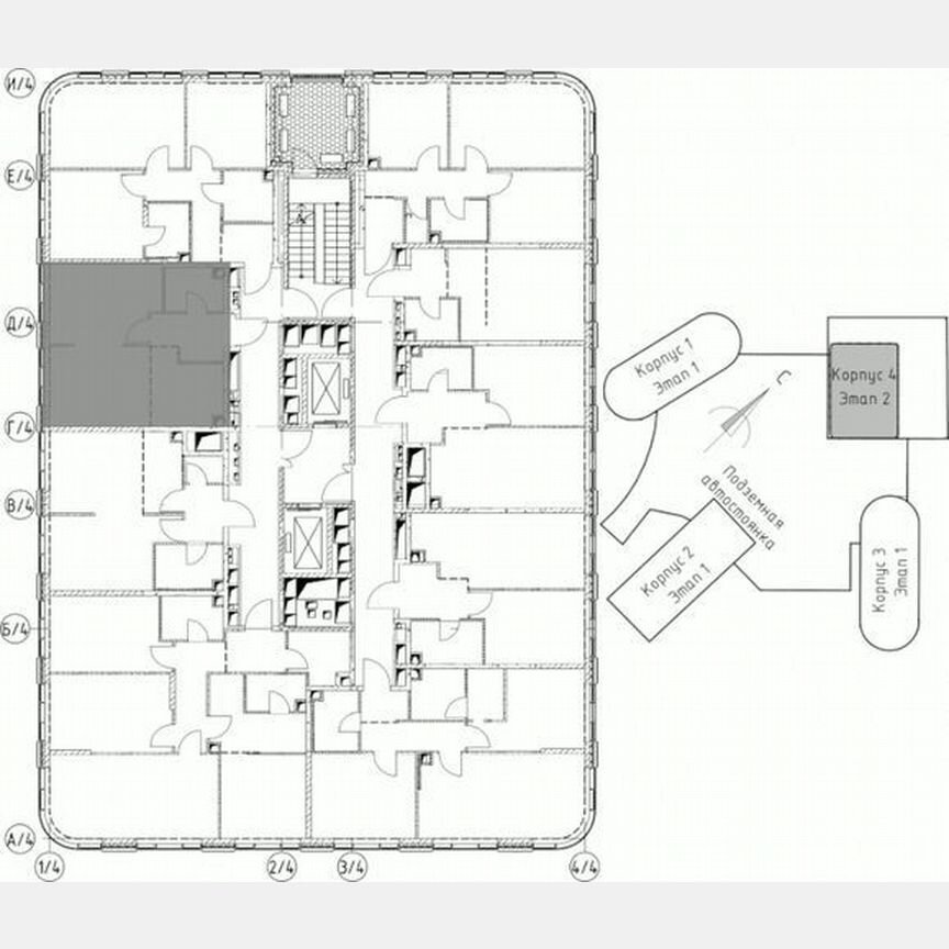 1-к. квартира, 49,1 м², 9/19 эт.