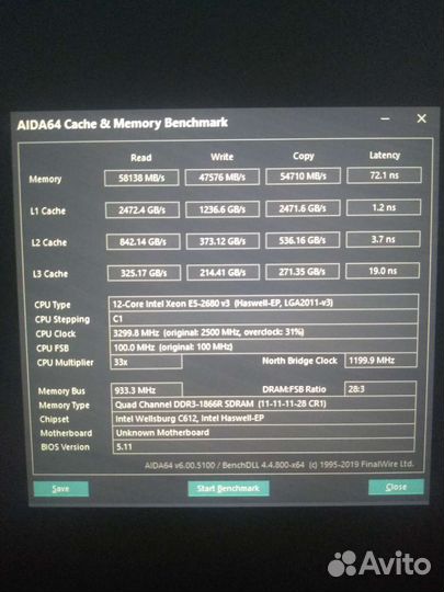 DDR3 4Gb 1866mhz ECC REG комплект 16GB