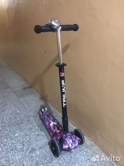 Самокат детский, складной, светящиеся колеса