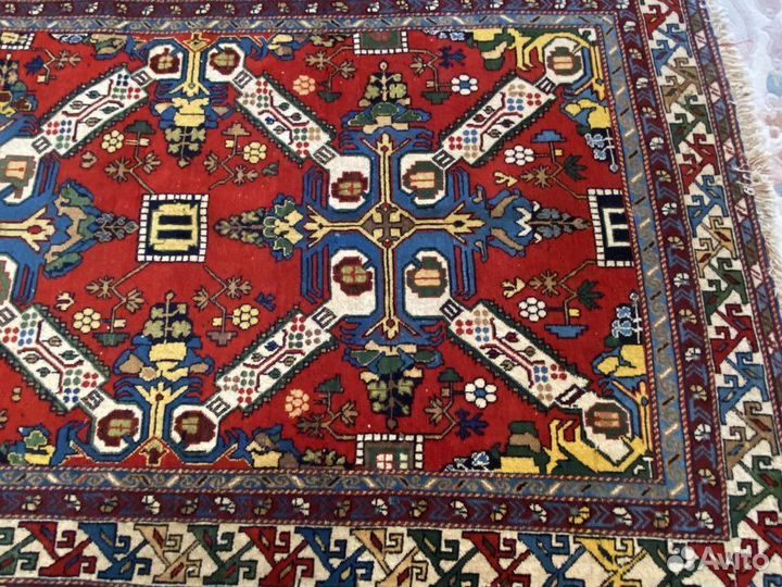 Антикварный коллекционный персидский ковер тапанча