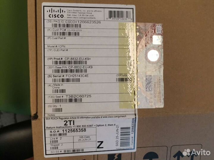 IP-телефон Cisco CP-8832-EU-K9, 2шт