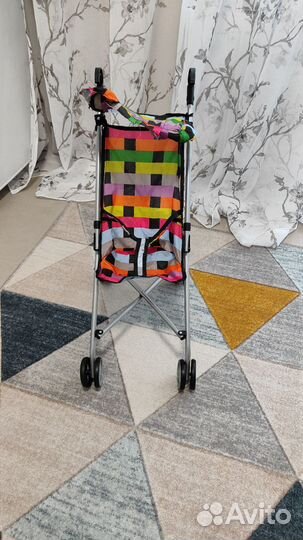 Кукольная коляска трость