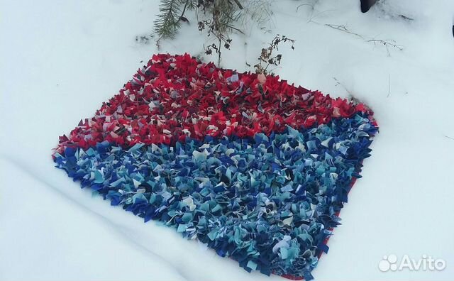 Лоскутный трикотажный коврик 