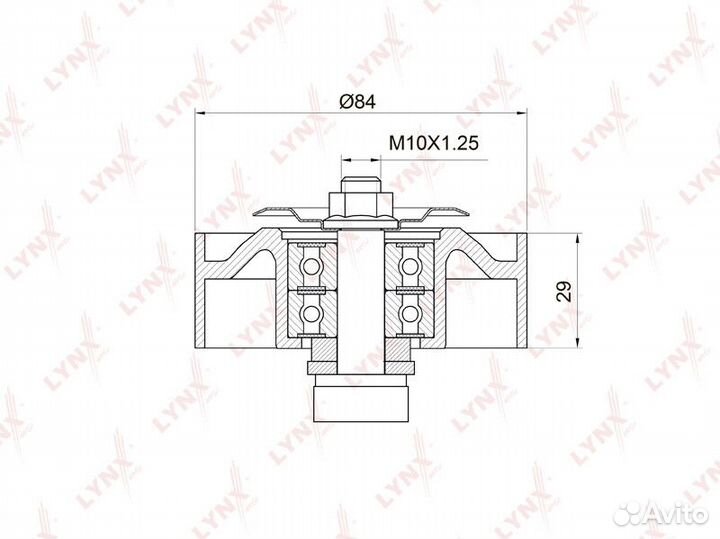 Ролик натяжной lynxauto PB-5020