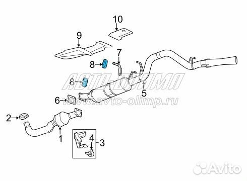 Подвес глушителя, передний