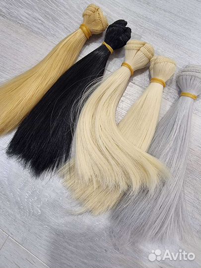 Волосы трессы для кукол прямые