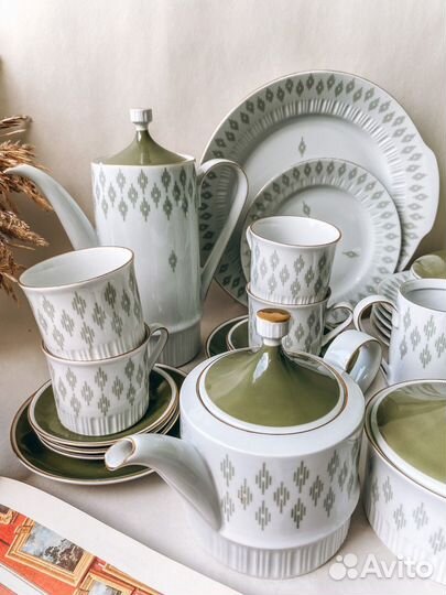 Чайно кофейный сервиз Volkstedt ГДР