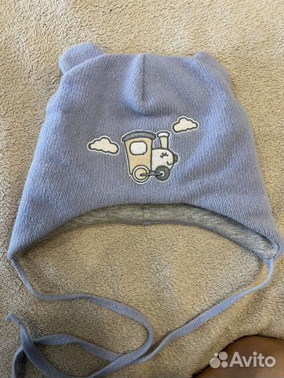 Детская шапка теплая зимняя кашемир шерсть 46-48