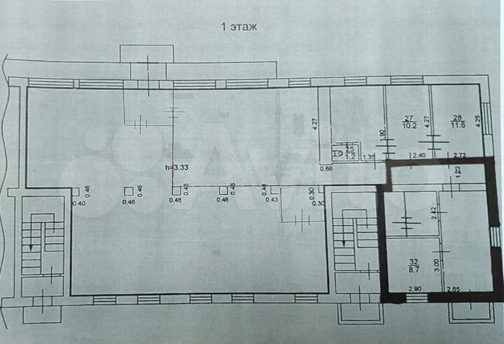 Свободного назначения, 36 м²