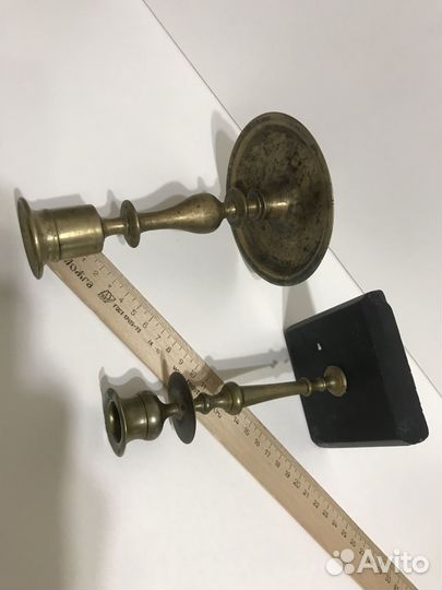 Старинные подсвечники. Бронза 19 век. 2шт