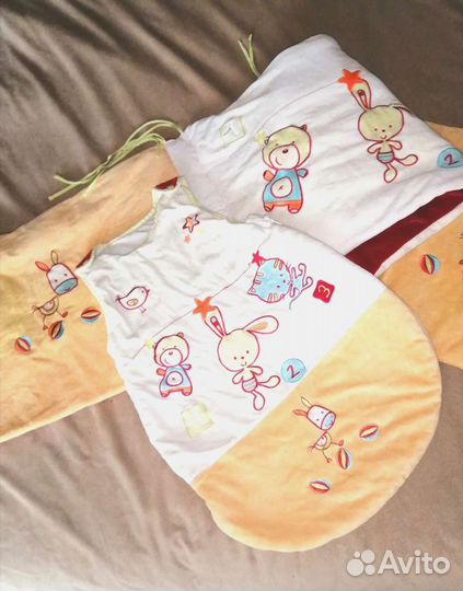 Бортики в кроватку+кокон