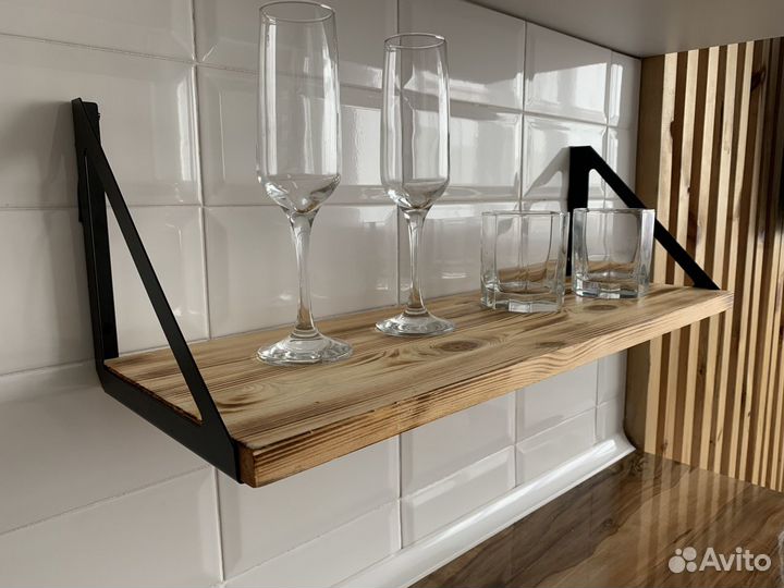 Полка прямая настенная навесная с обжигом