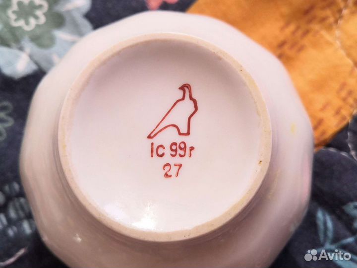 Чашка Дулево цветы посуда СССР